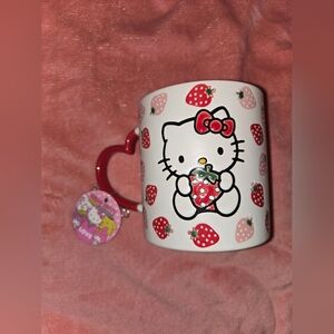 Hello Kitty Mug with Red Heart Handle